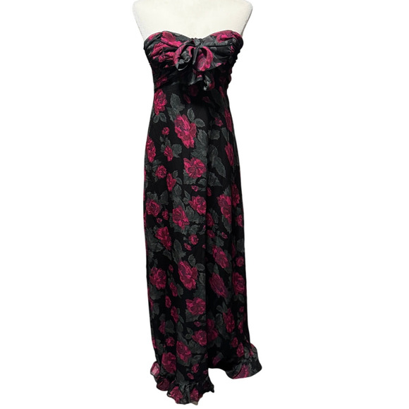 For Love & Lemons Teagan Strapless Floral Maxi Dress XS Holiday Winter Wedding - Picture 1 of 8